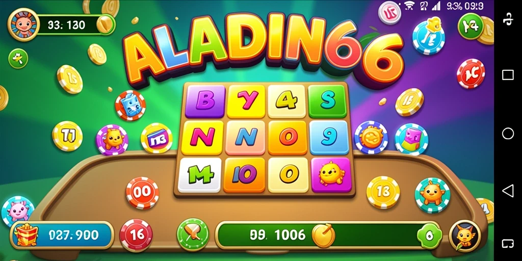 Tampilan permainan Bingo yang seru di ALADIN66.
