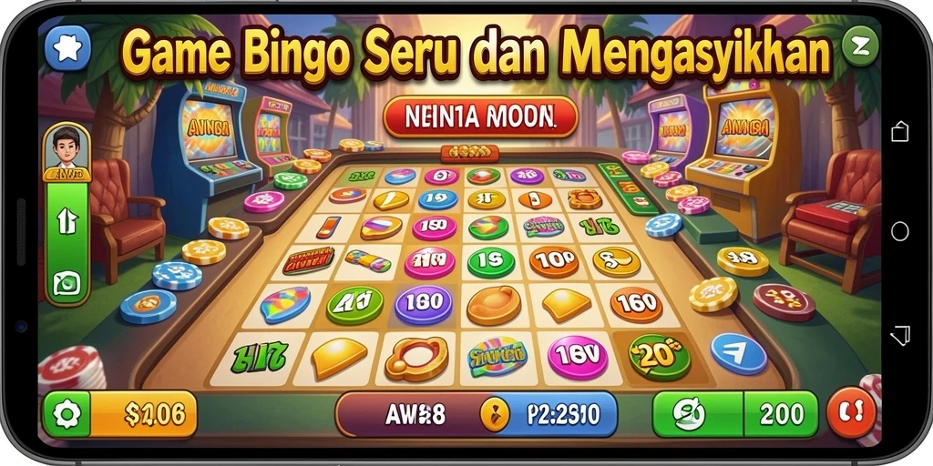 Screenshot gameplay AW8 menampilkan keseruan permainan Bingo.