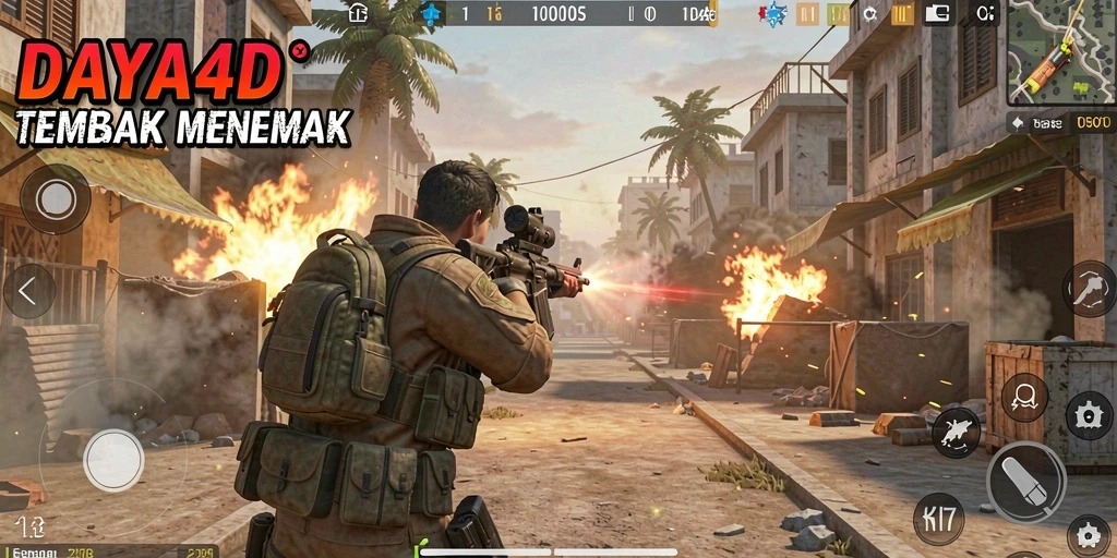 Screenshot gameplay <strong>DAYA4D</strong> menampilkan pertempuran yang mendebarkan.