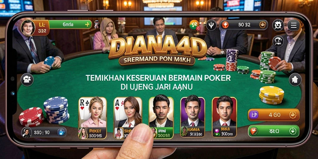 Screenshot DIANA4D menampilkan gameplay poker yang seru dan interaktif.