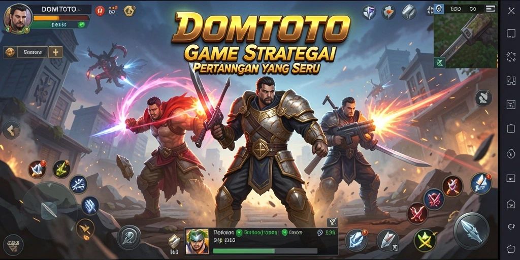 Tampilan gameplay seru dalam DOMTOTO dengan strategi yang menegangkan.