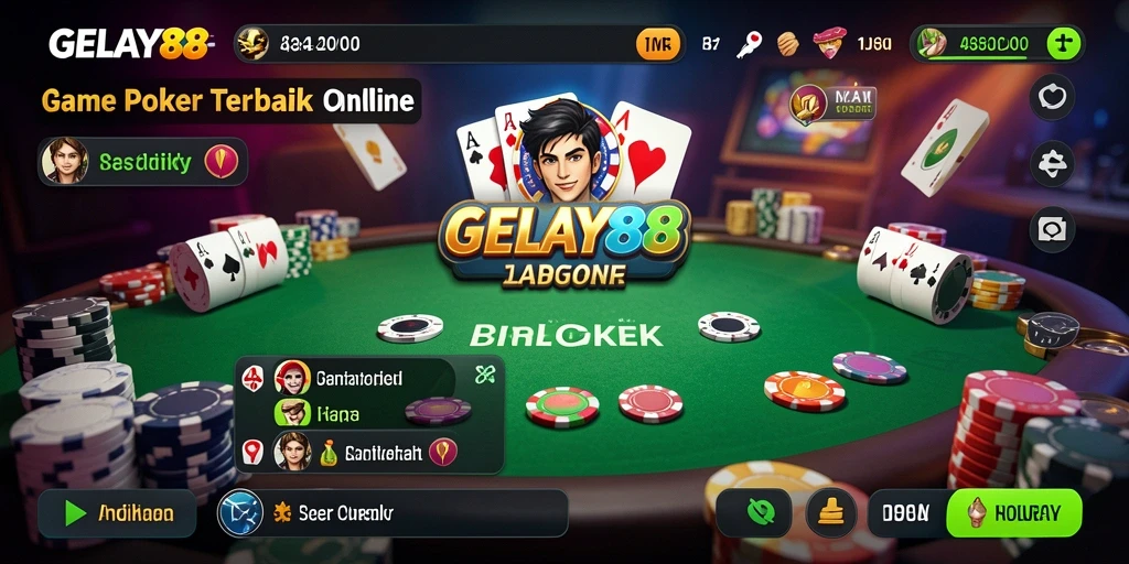 Tampilan gameplay Poker di GELAY88 yang seru dan menarik.