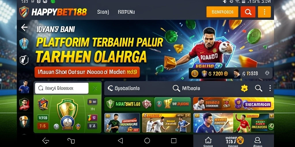 Tampilan interaktif dan menarik dari gameplay Sportsbook HAPPYBET188.