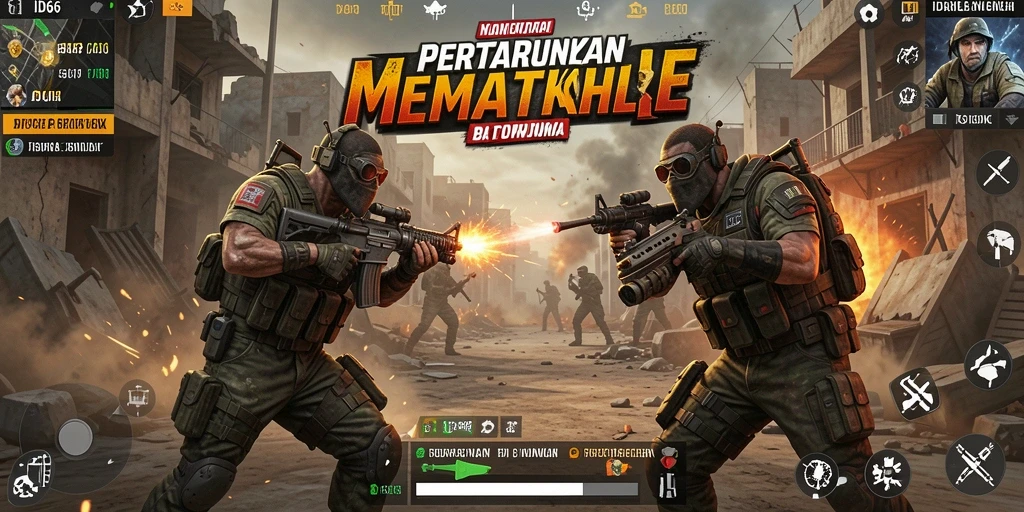 Tangkapan layar gameplay ID66 dengan aksi terhebat di Battle Royale.