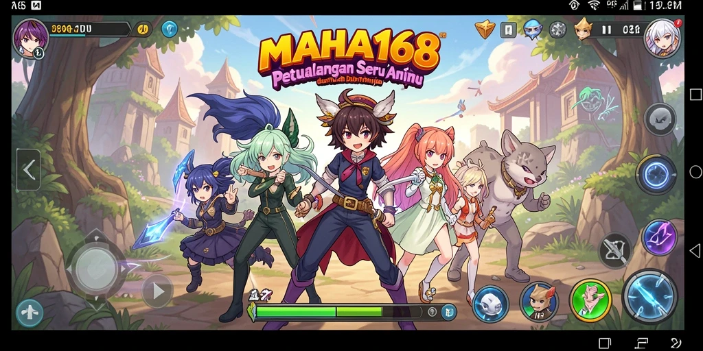 Tampilan utama gameplay MAHA168 dengan karakter Anime yang menantang.