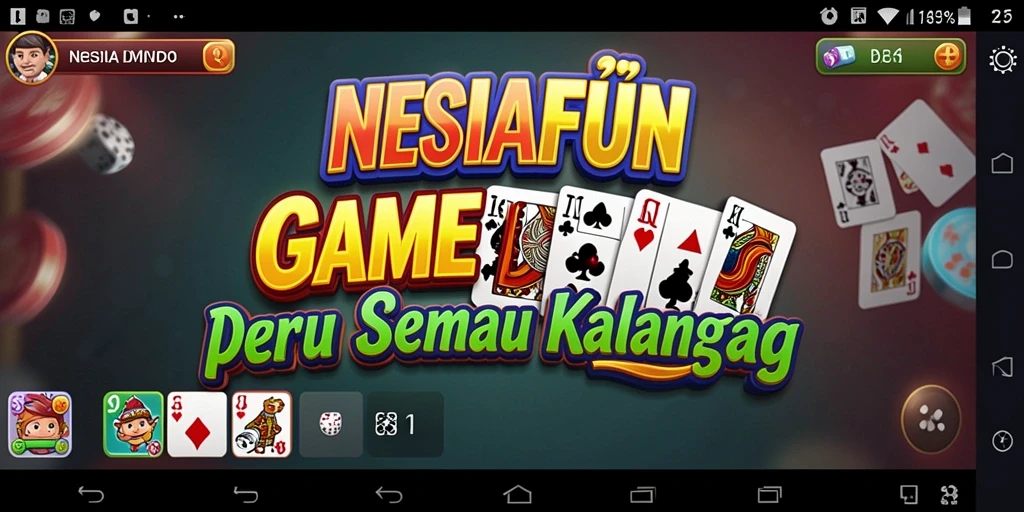 Screenshot utama gameplay NESIAFUN yang menampilkan domino seru.