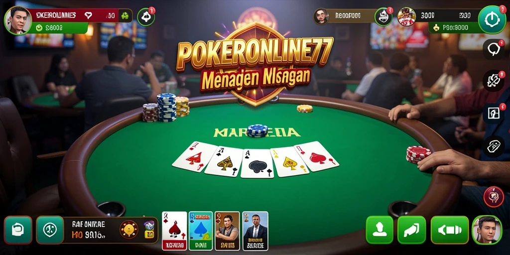 Tampilan gameplay <strong>POKERONLINE77</strong> yang menarik dan interaktif.