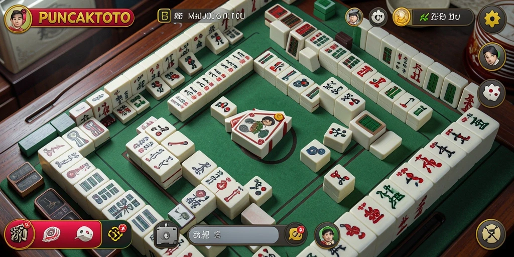 Screenshot PUNCAKTOTO menunjukkan gameplay seru Mahjong yang menantang.