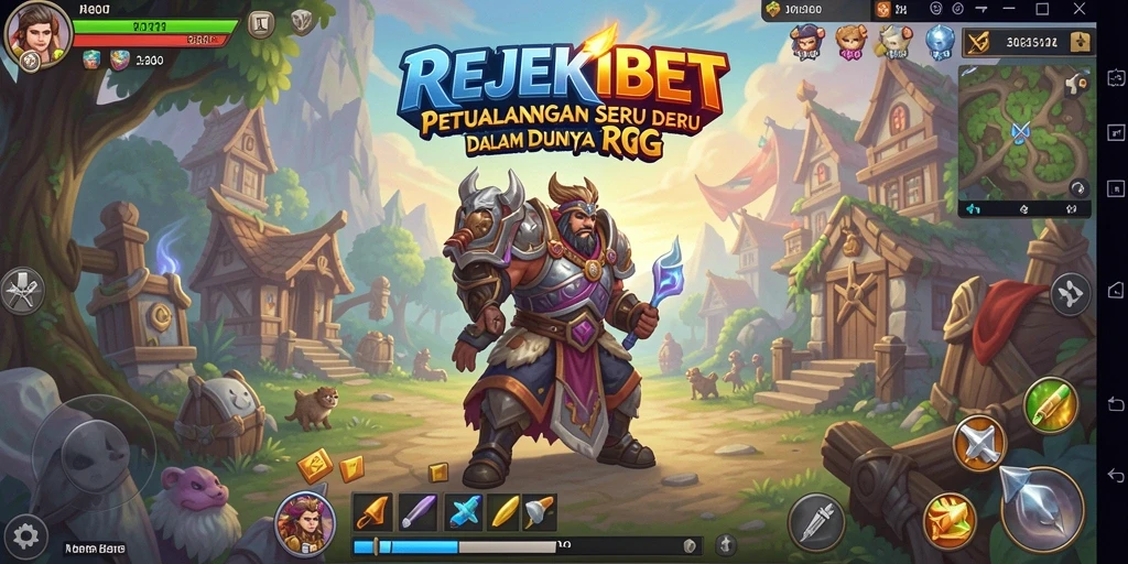 Tampilan gameplay seru dari REJEKIBET yang penuh petualangan RPG.