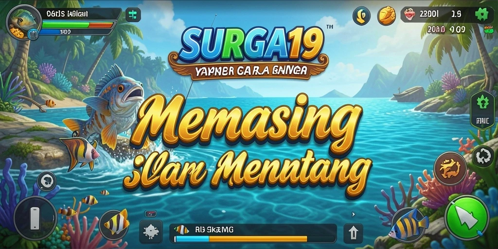 Gameplay seru memancing ikan berbagai jenis dan lokasi yang indah.