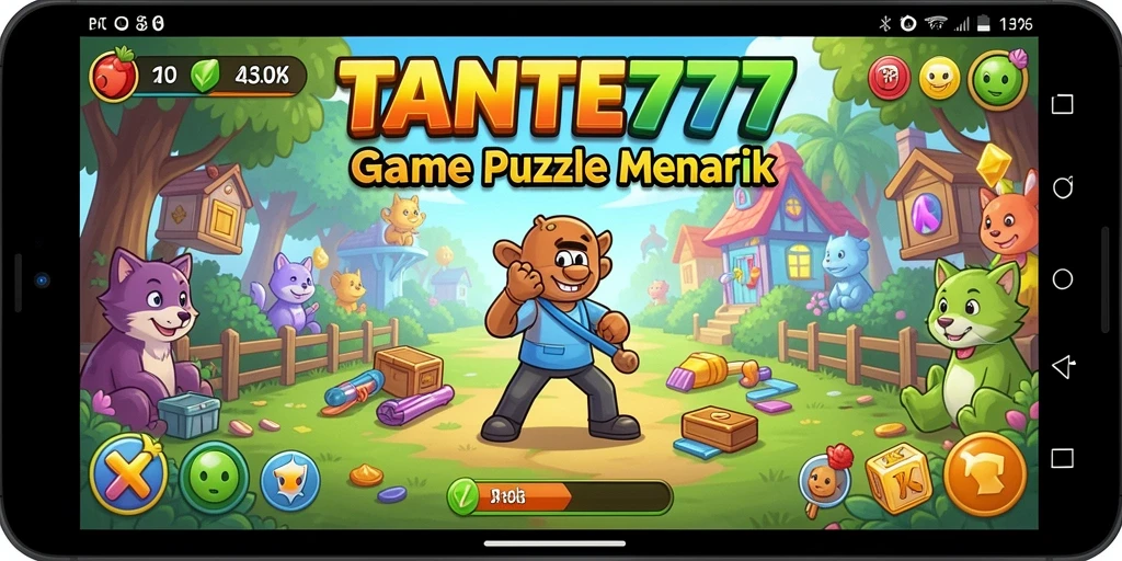Tangkap layar utama TANTE777 menampilkan gameplay Puzzle yang seru.